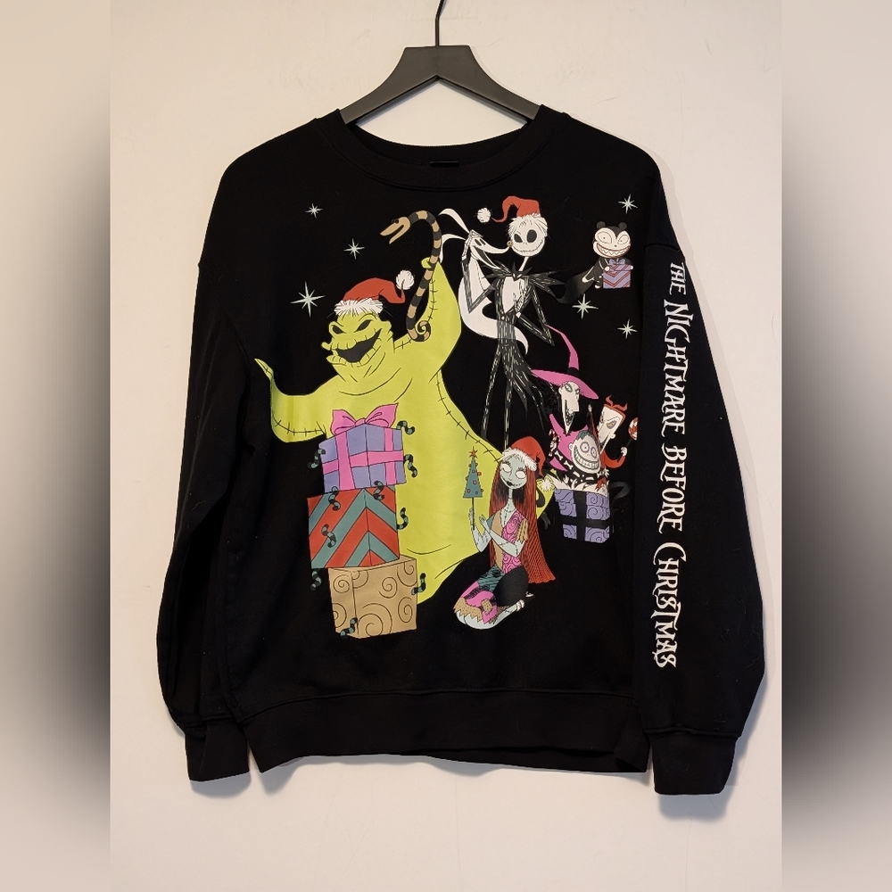 Nightmare Before Christmas Unisex Oogie Boogie Graphic Sweatshirt Med Disney
